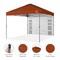 Best Choice Products 10x10ft Easy Setup Pop Up Canopy, Portable Tent w/ Side Wall, 1-Button Push, Case
